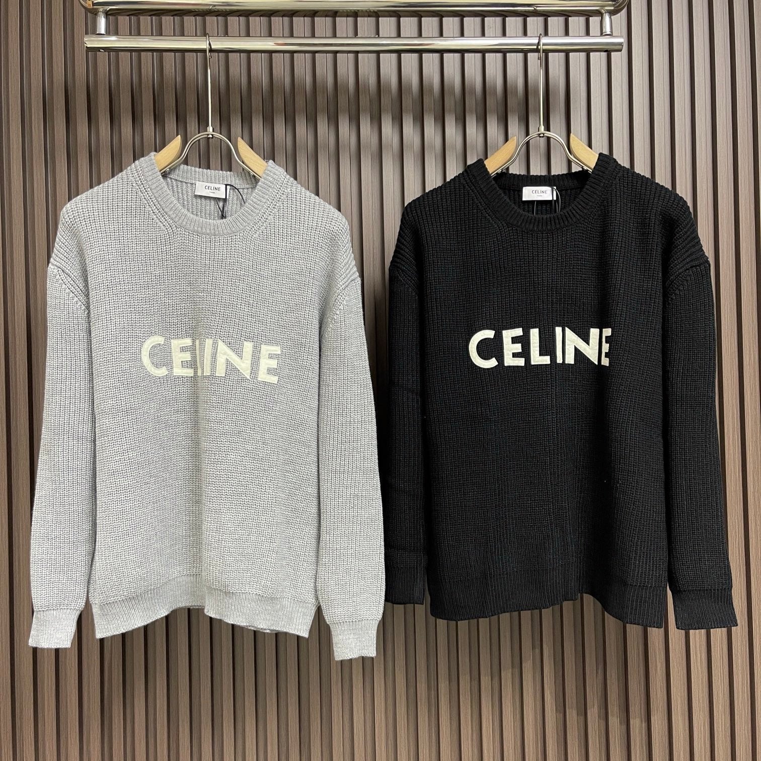 Celin Oversized Sweater In Ribbed Wool
