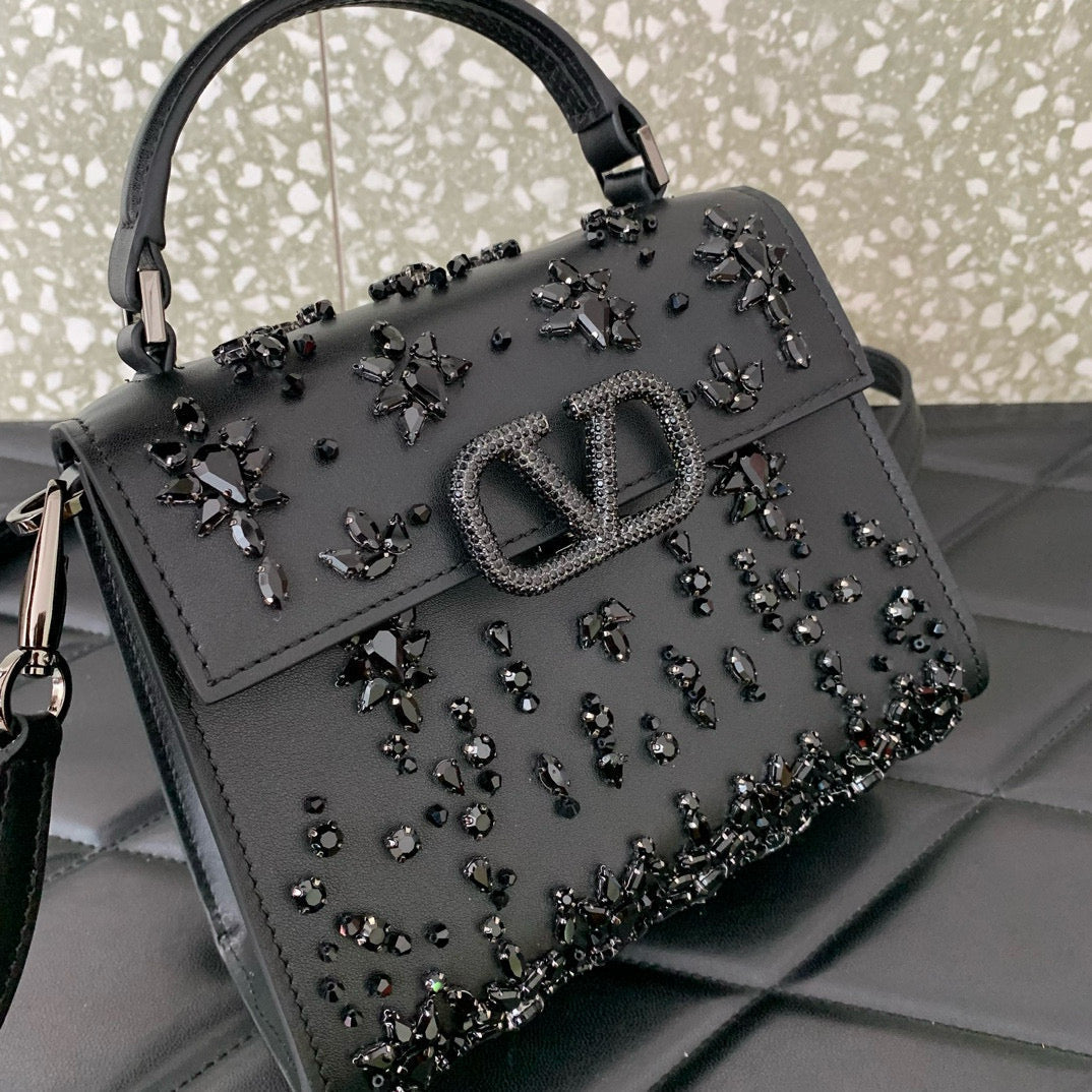 Mini Gravani Vsling Bag 19cm With Sparkling Embroidery