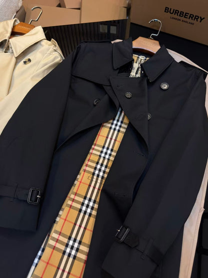Mid-length Kensington Heritage Trench Coat Black