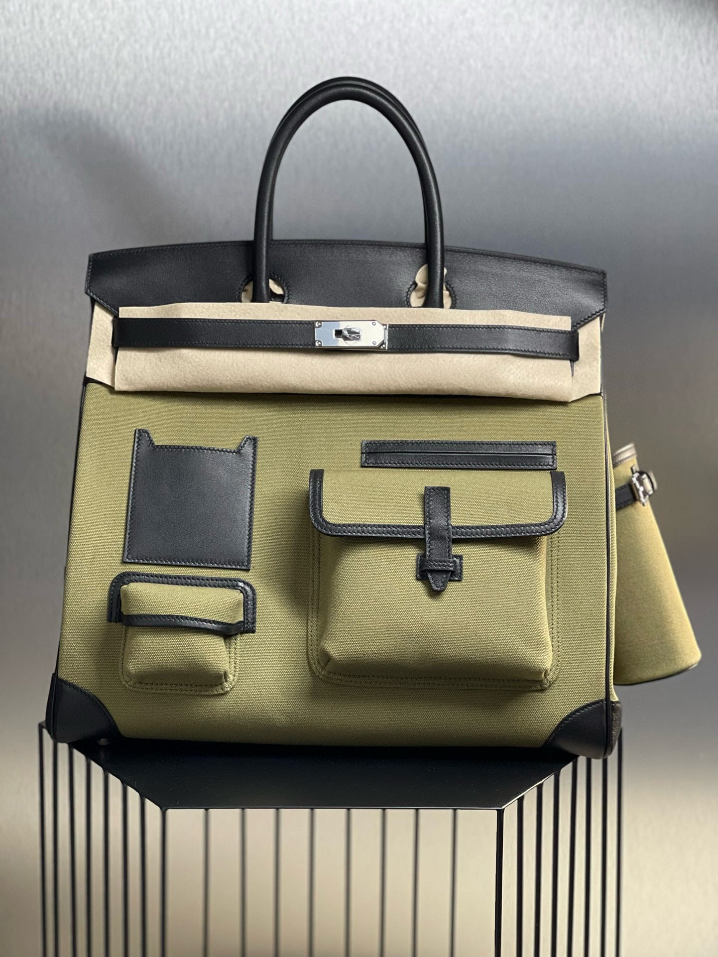 HM Birkin 40cm Hac Cargo Silver Hardware