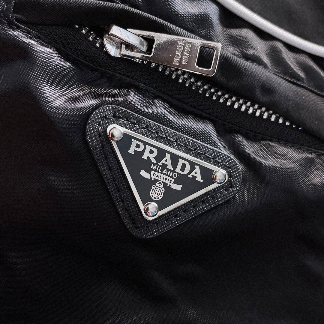 Prada Black/White Sweatpants with Re-Nylon