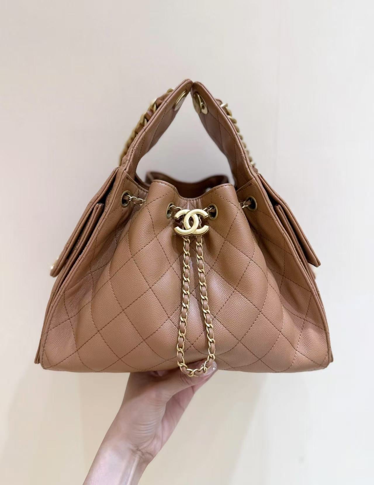 CC 25C Hobo Bag 30cm Grained Calfskin