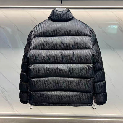 Dior Oblique Down Jacket Black Jacquard Fabric
