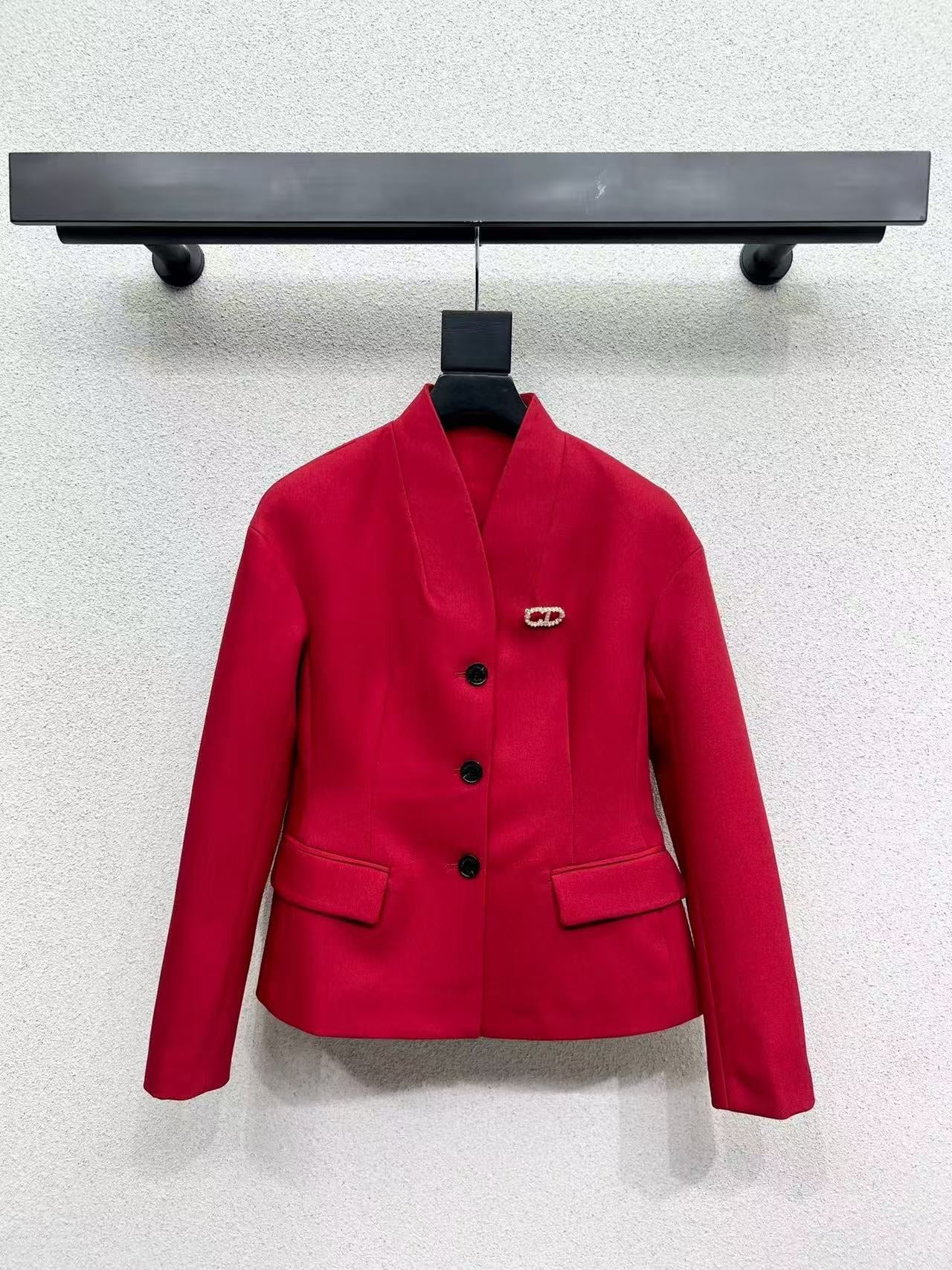 Dior Jacket Black and Red Polyester
