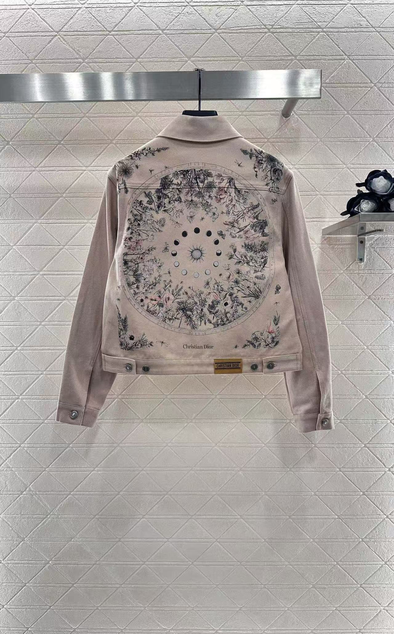 Dior Jacket Pink and White Cotton