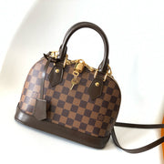 LV Alma BB Bag 25cm Brown Canvas Cowhide