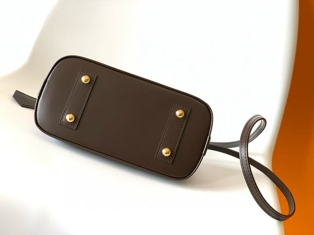 LV Alma BB Bag 25cm Brown Canvas Cowhide