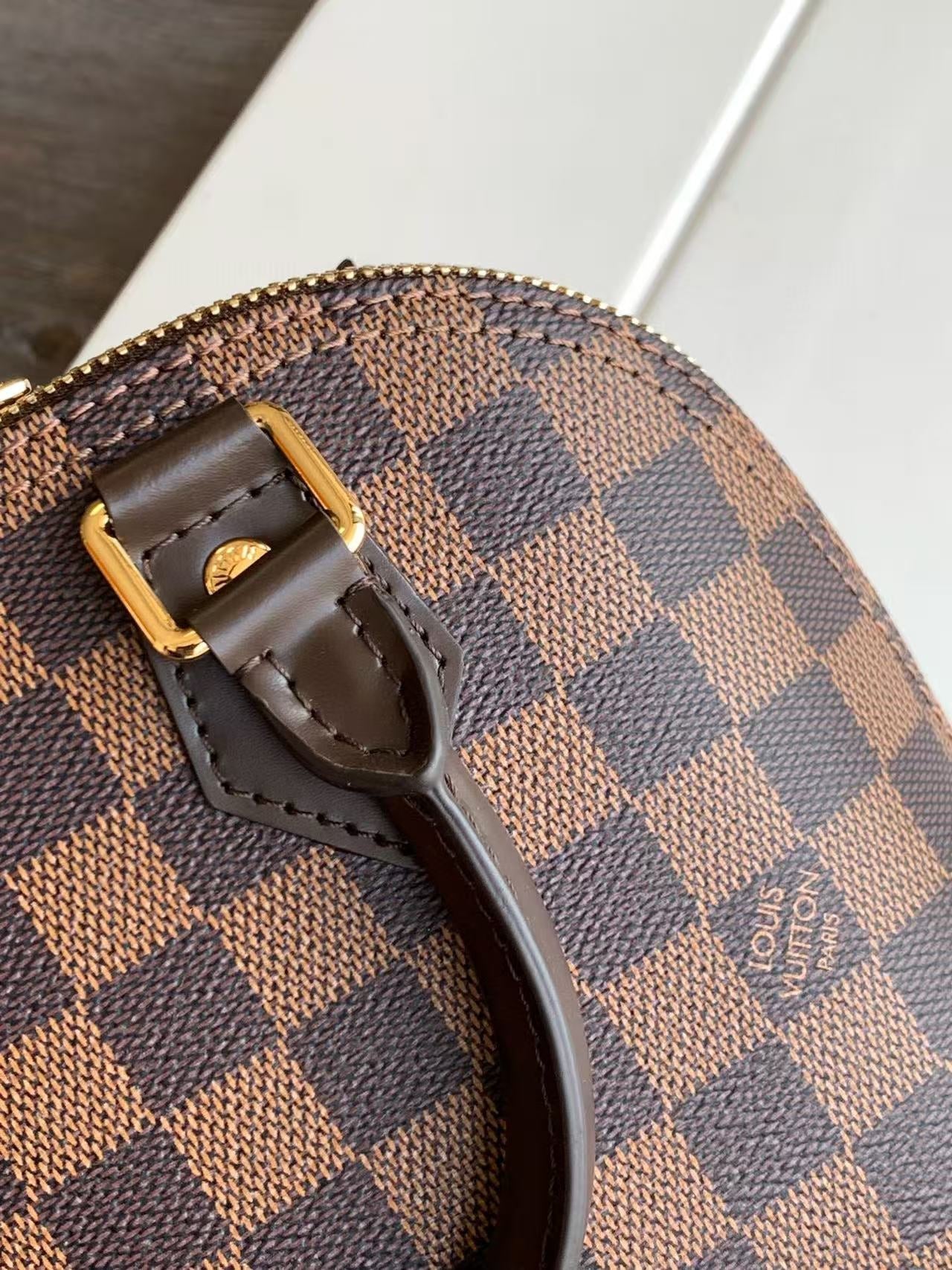 LV Alma BB Bag 25cm Brown Canvas Cowhide