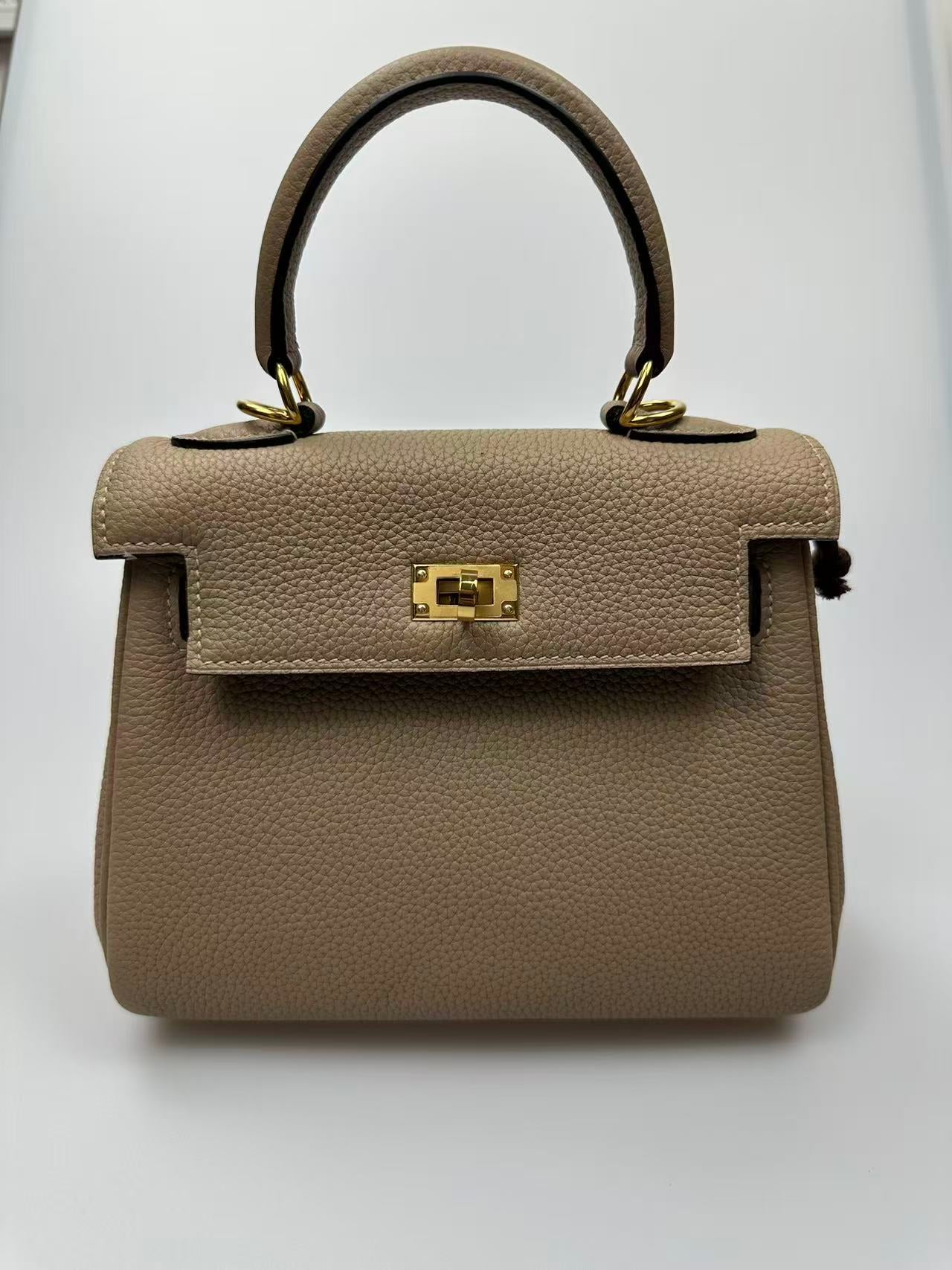 HM Mini Kelly 20cm Beige Togo Leather Gold Hardware