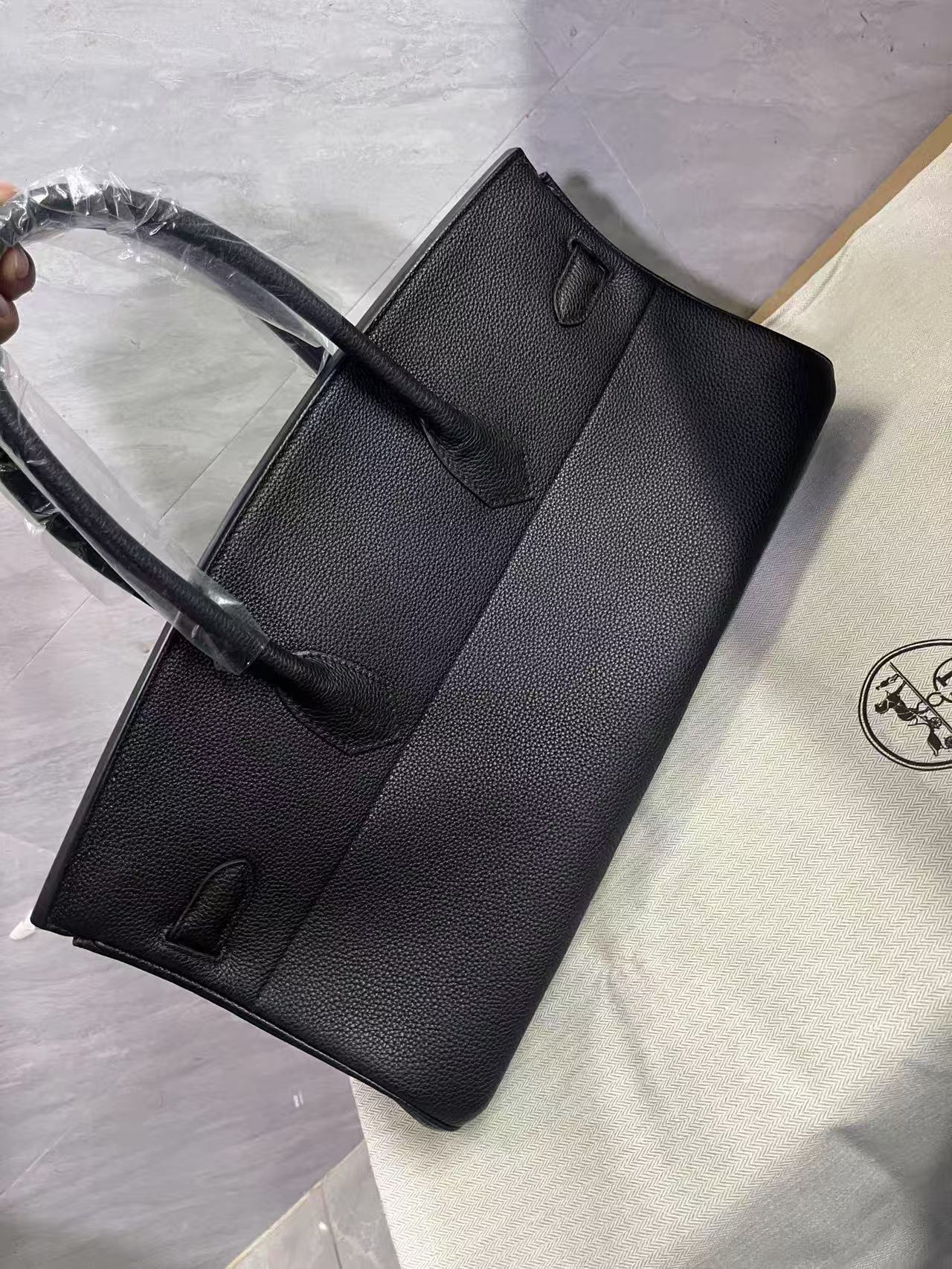 Hermes Birkin 42cm Bag Black Silver Hardware Togo Leather