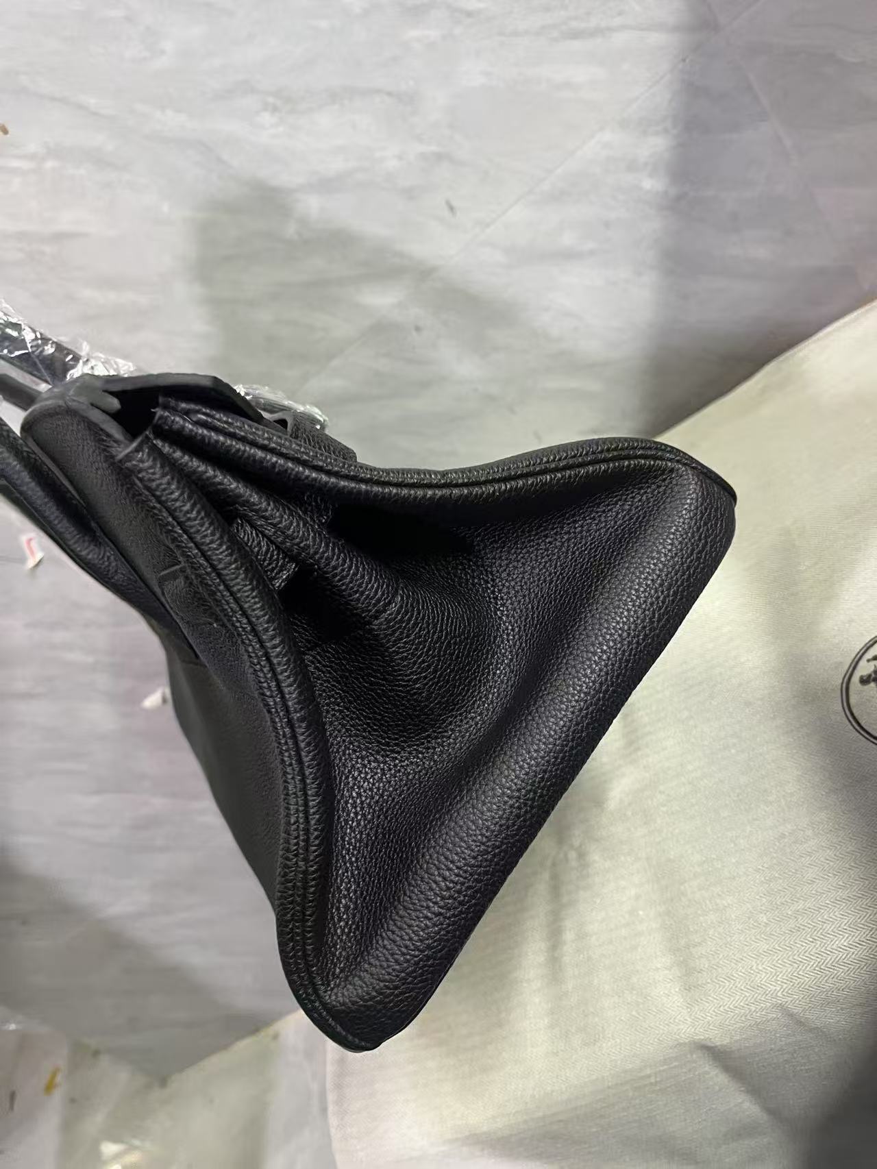 Hermes Birkin 42cm Bag Black Silver Hardware Togo Leather