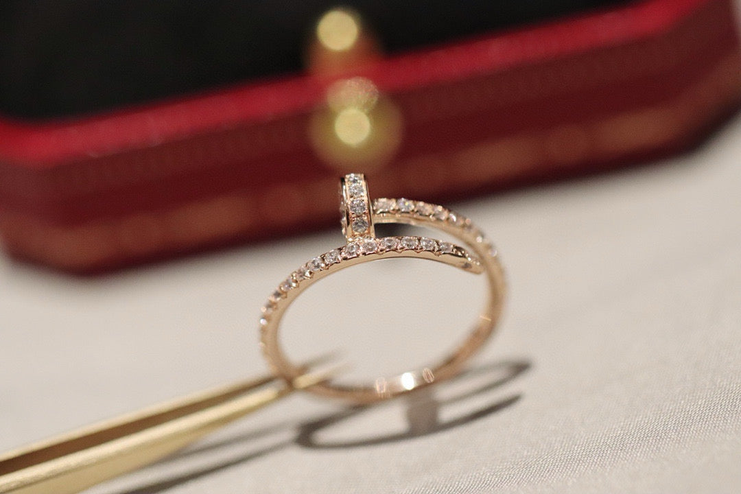 JUSTE RING 1.8MM PINK GOLD DIAMONDS