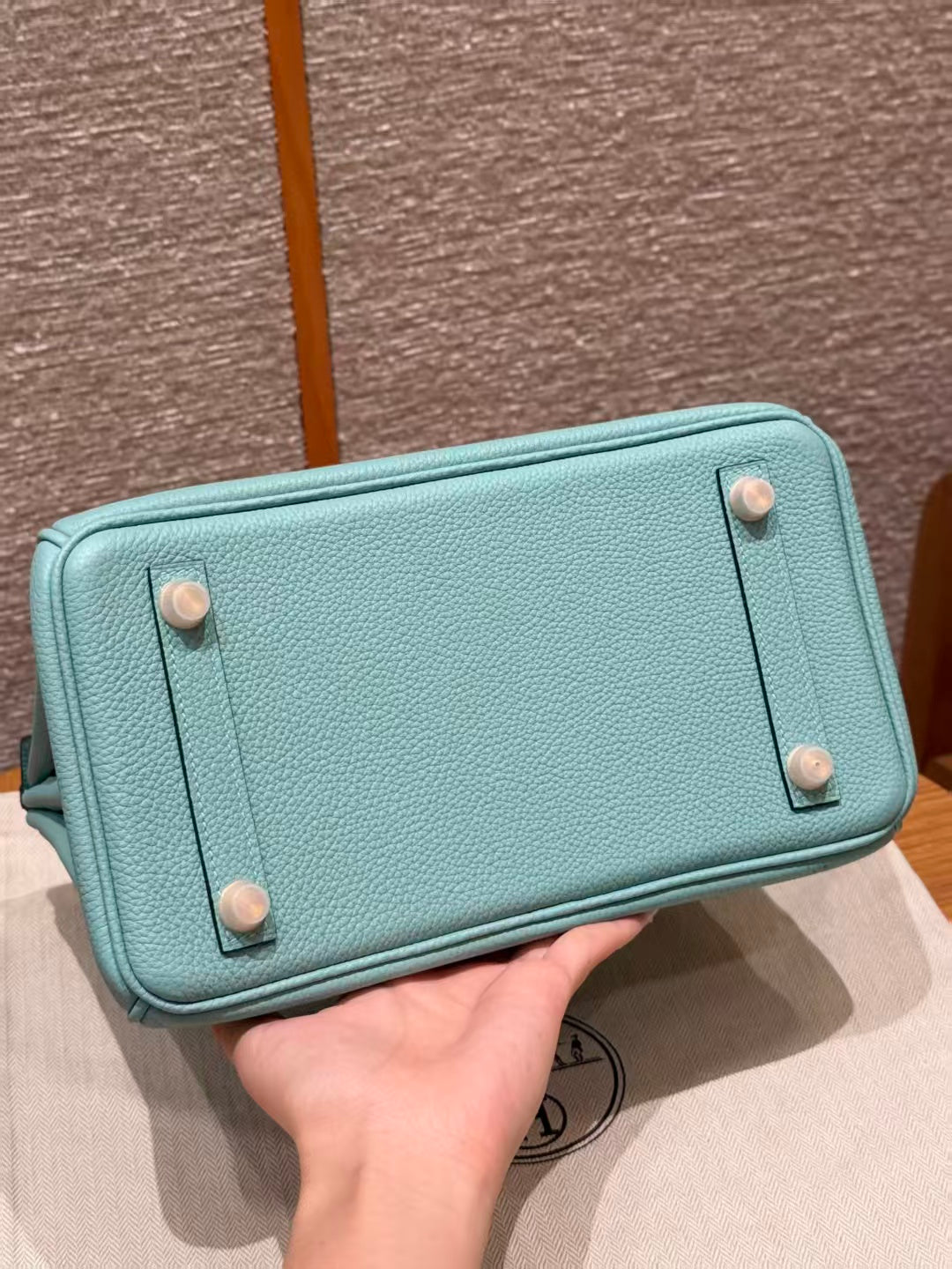 Hermes 2025 Birkin Bag Blue Atoll Epsom Leather