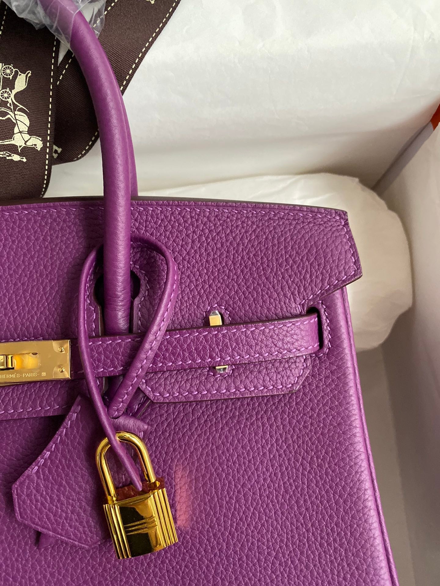 Hermes 2025 Birkin Bag Purple With Gold Hardware Togo Leather