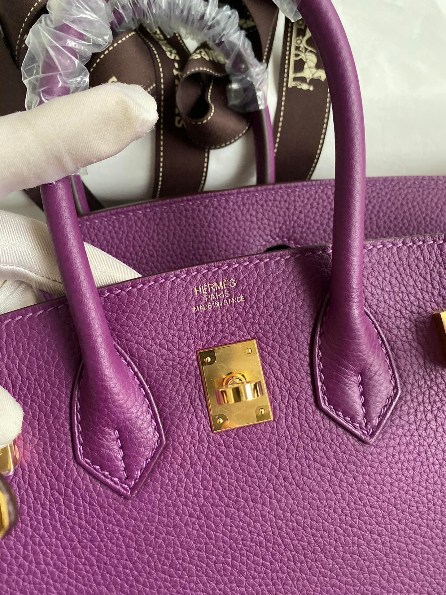 Hermes 2025 Birkin Bag Purple With Gold Hardware Togo Leather