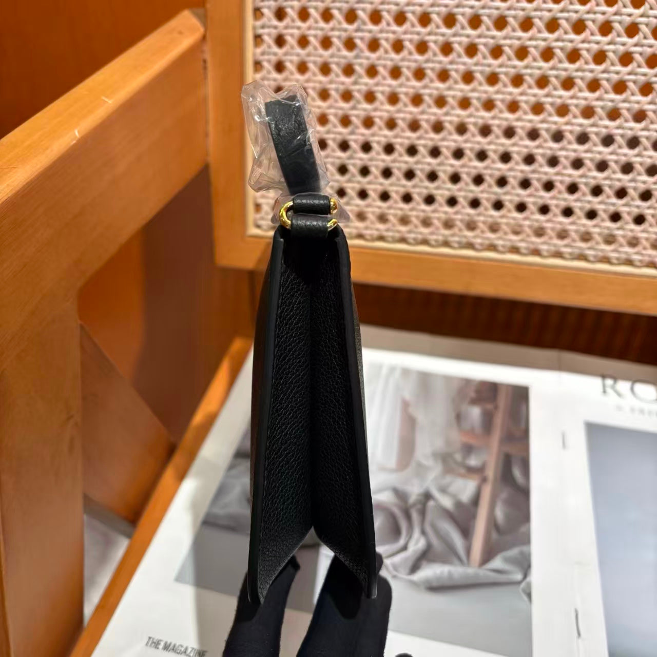 Hermès 2025 Zipengo Chaine d'Ancre To Go Pouch Black Evergrain Calfskin
