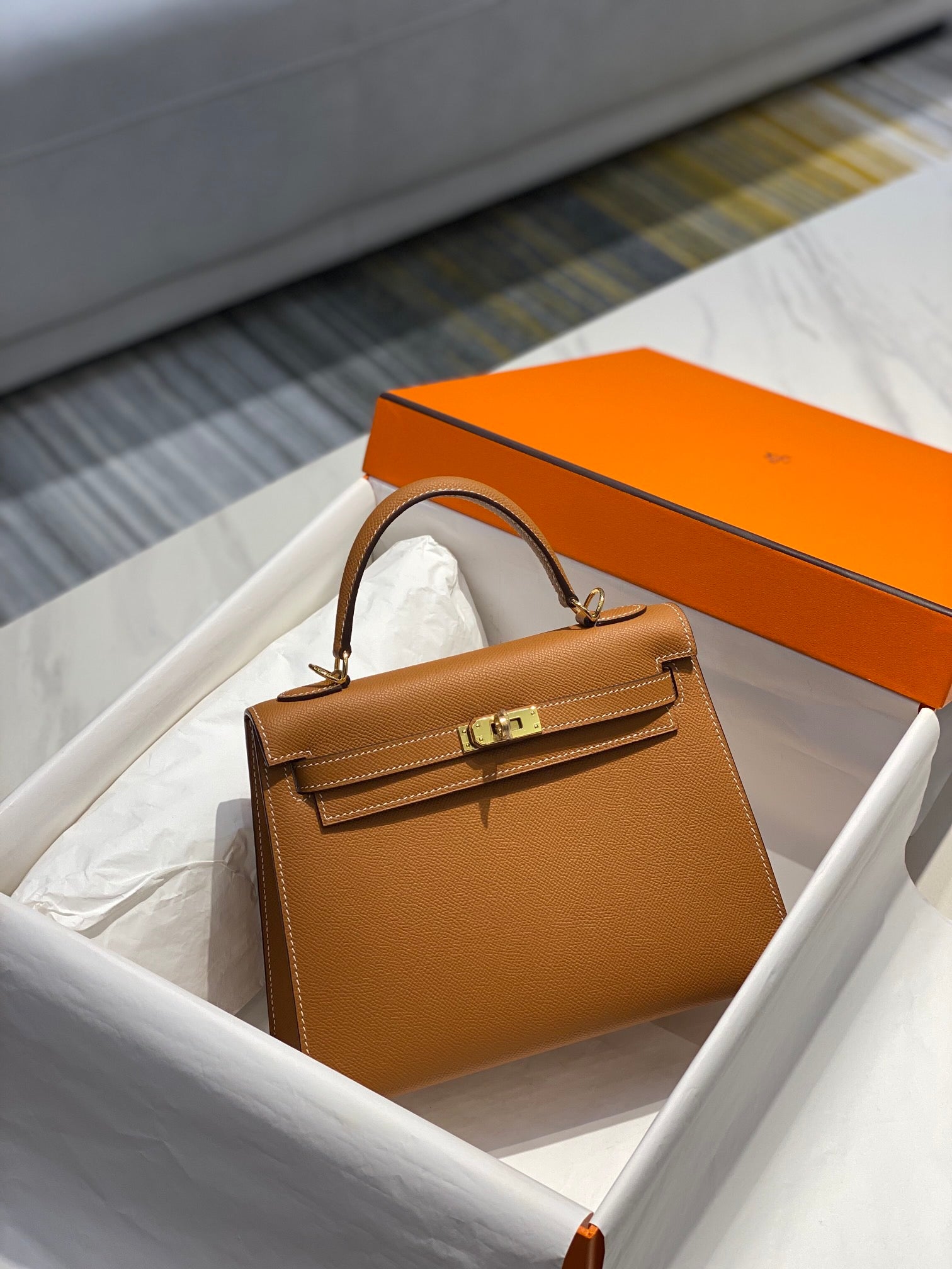 Hermes 2025 Kelly Brown Togo Leather with Gold Hardware