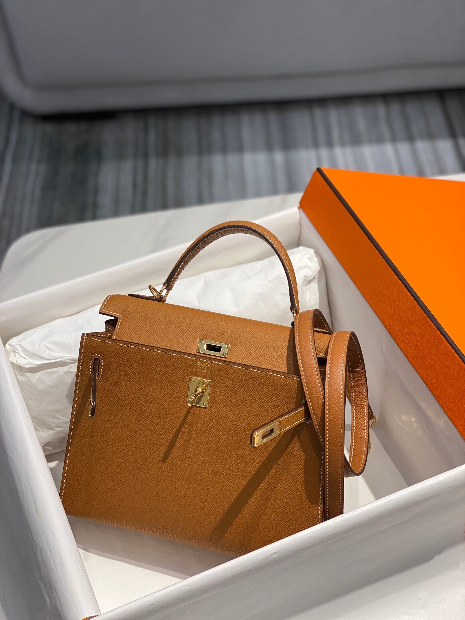 Hermes 2025 Kelly Brown Togo Leather with Gold Hardware