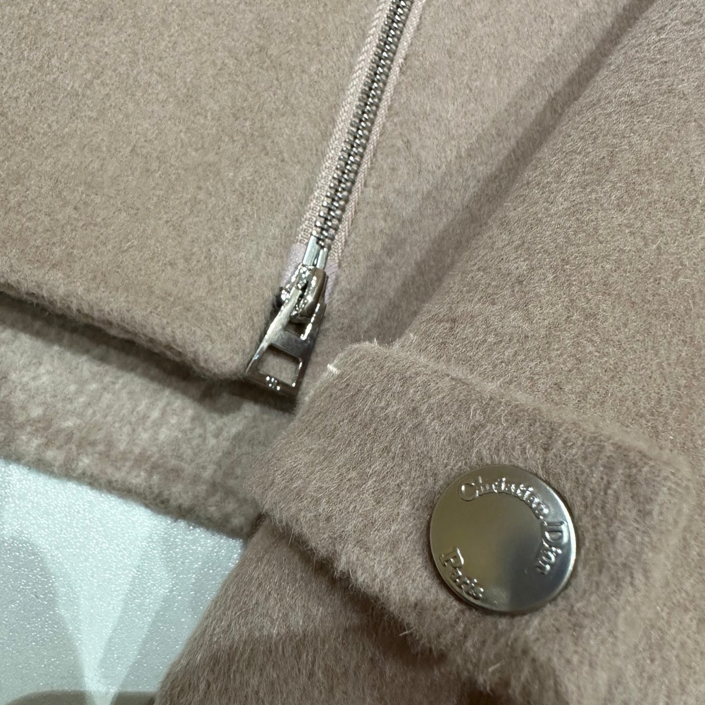 Dior 2025 Couture Hooded Jacket Beige Wool Cashmere