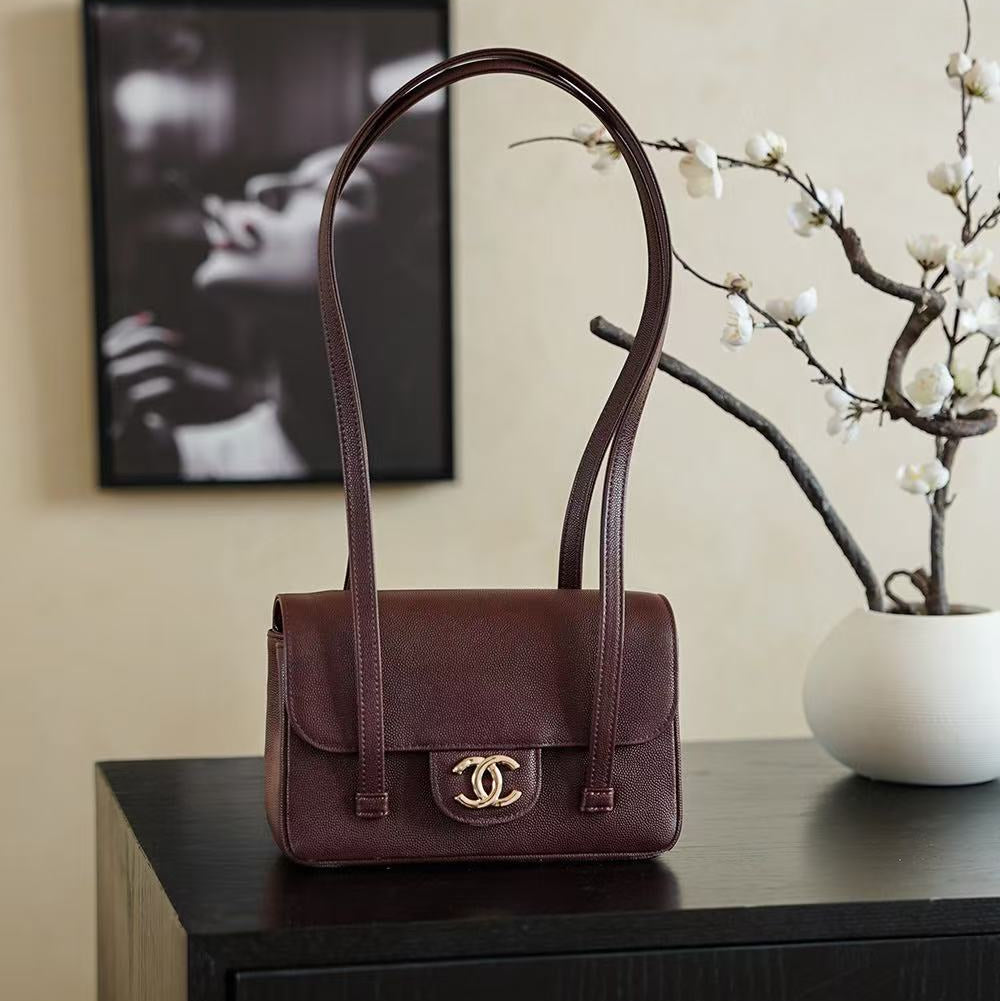 Chanel 2026 Bag 22cm Grained Shiny Calfskin