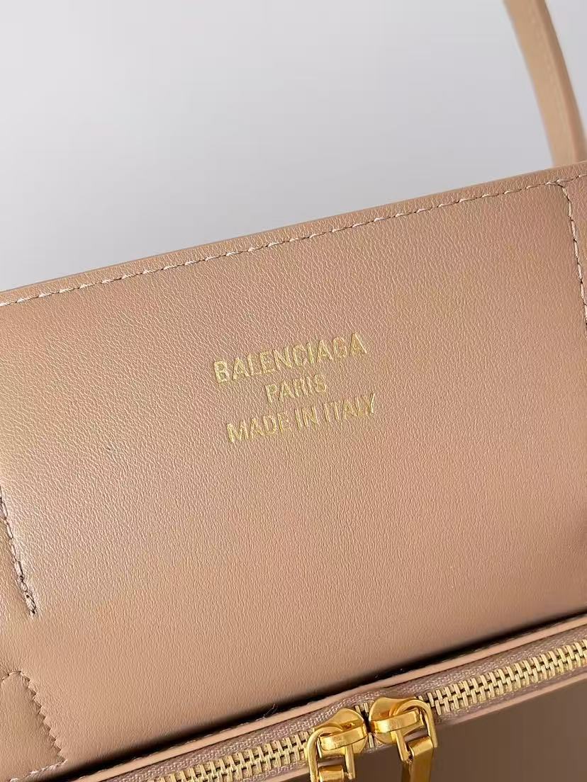 Balenciaga 2025 Bel Air Carry-all Bag 37cm Beige Gold Calfskin
