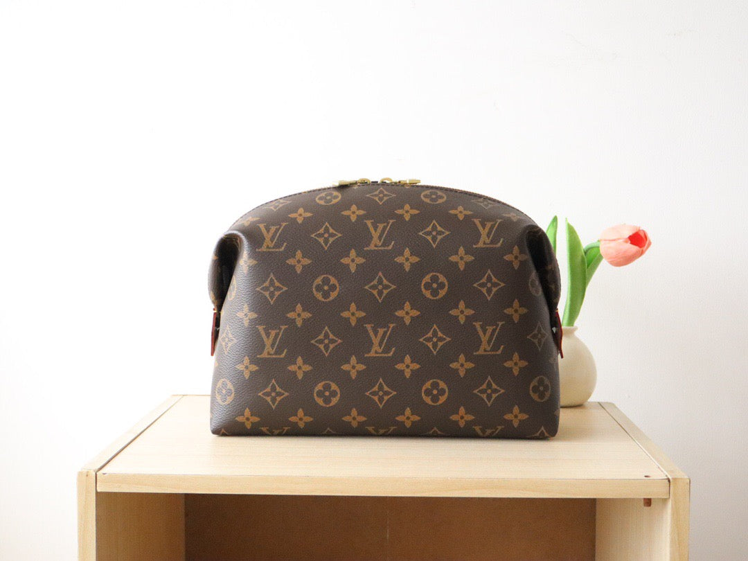 Louis Vuitton Cosmetic GM Pouch Brown Monogram Coated Canvas