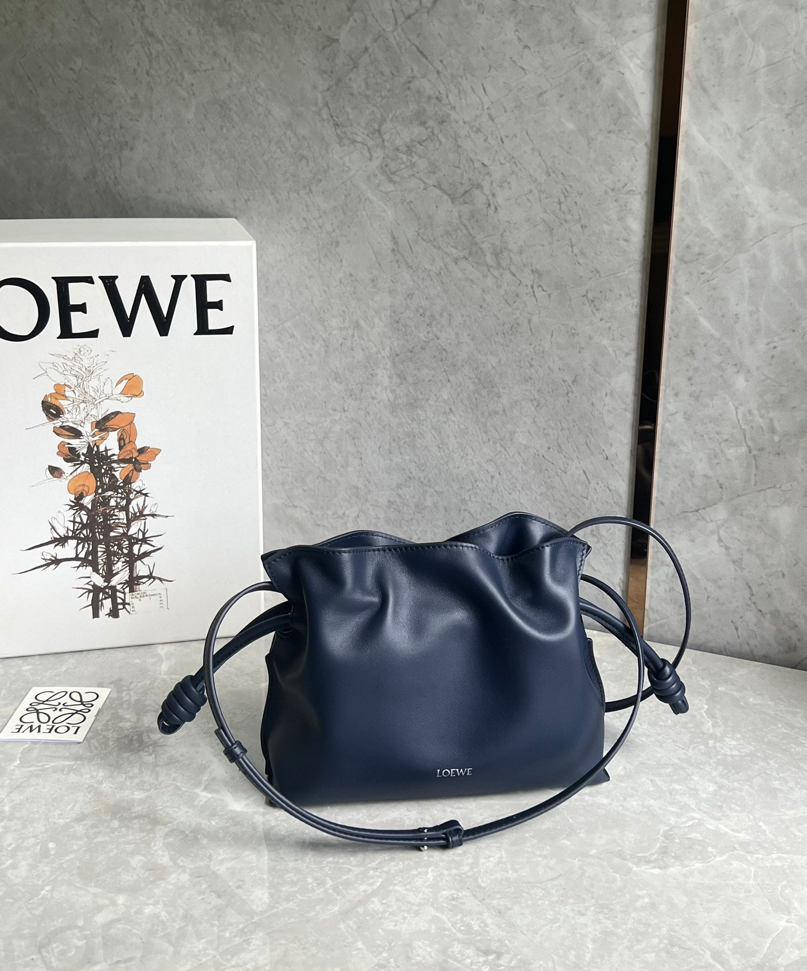 Loewe 2026 Flamenco Purse 23cm Blue Nappa Lambskin