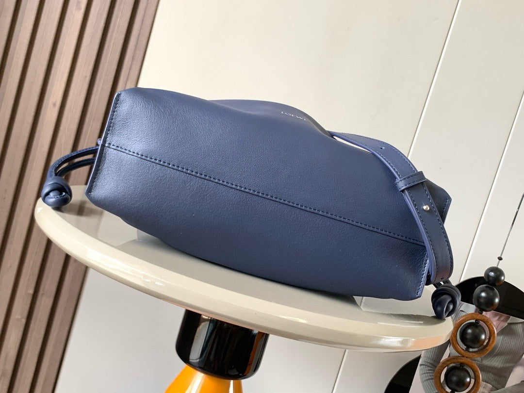 Loewe 2025 Flamenco Clutch 30cm Blue Nappa Calfskin
