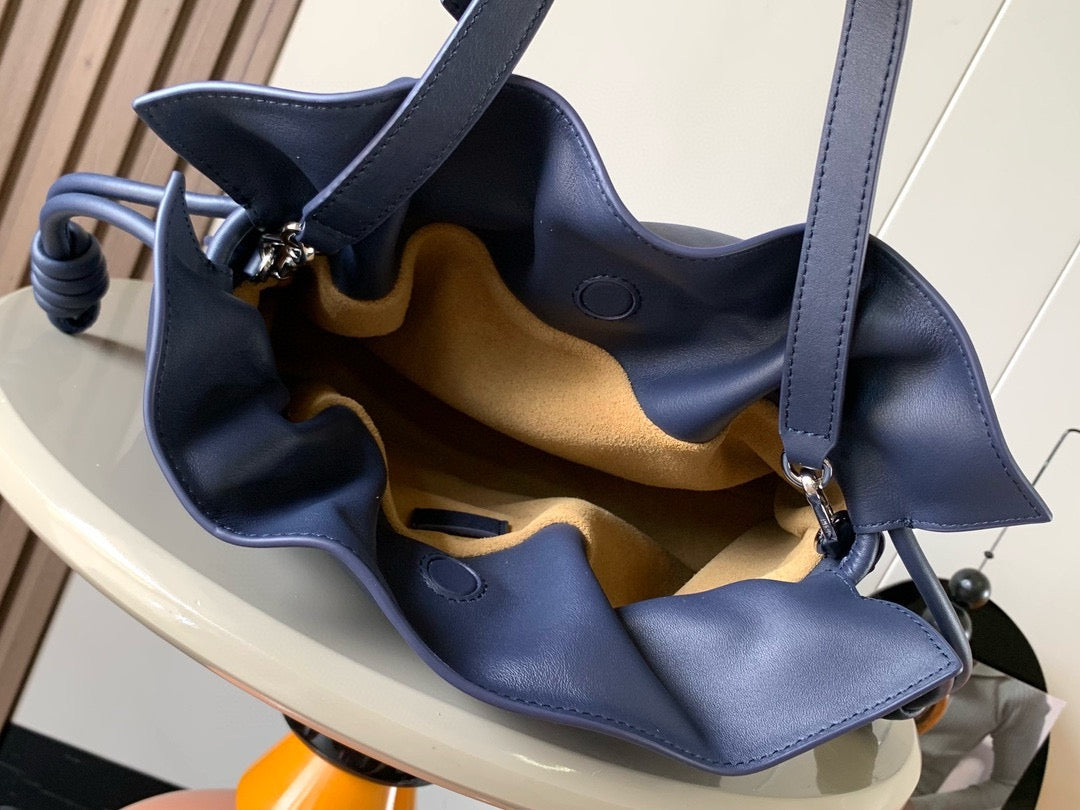 Loewe 2025 Flamenco Clutch 30cm Blue Nappa Calfskin