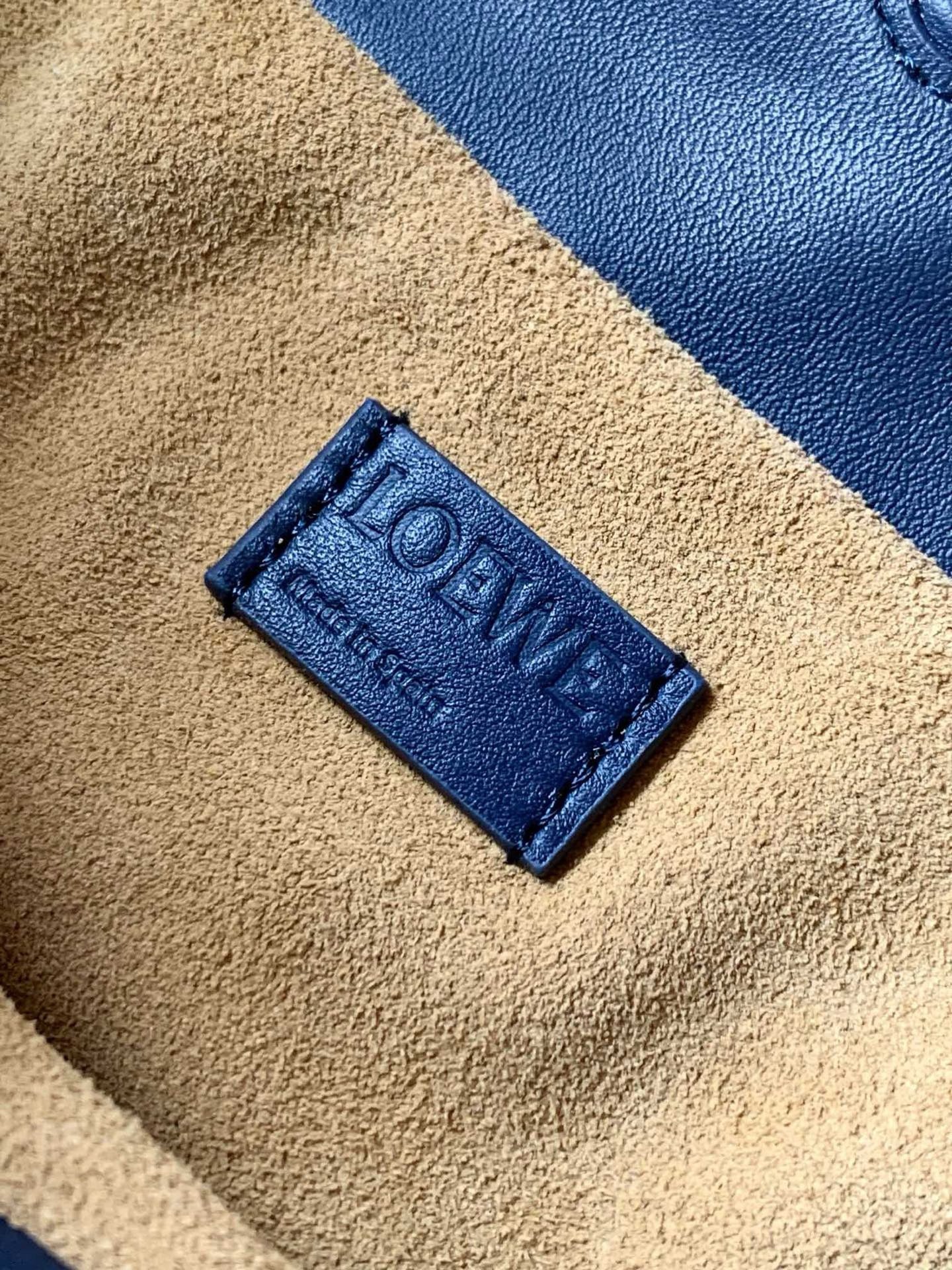 Loewe 2025 Flamenco Clutch 30cm Blue Nappa Calfskin