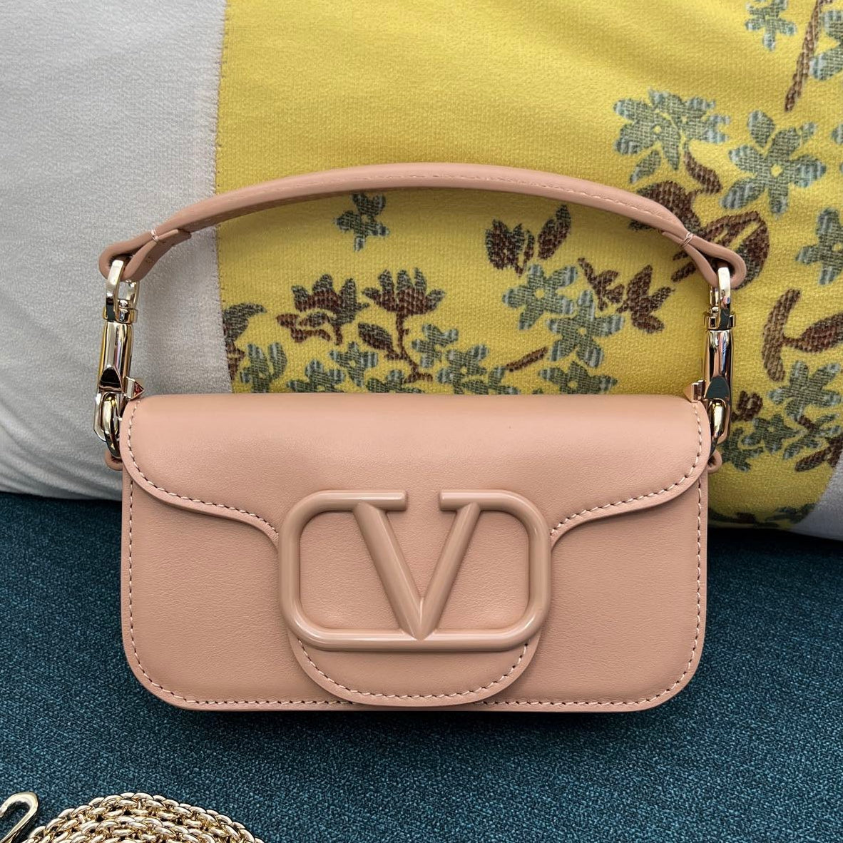Valentino Loco 20cm Bag Powder Pink Calfskin