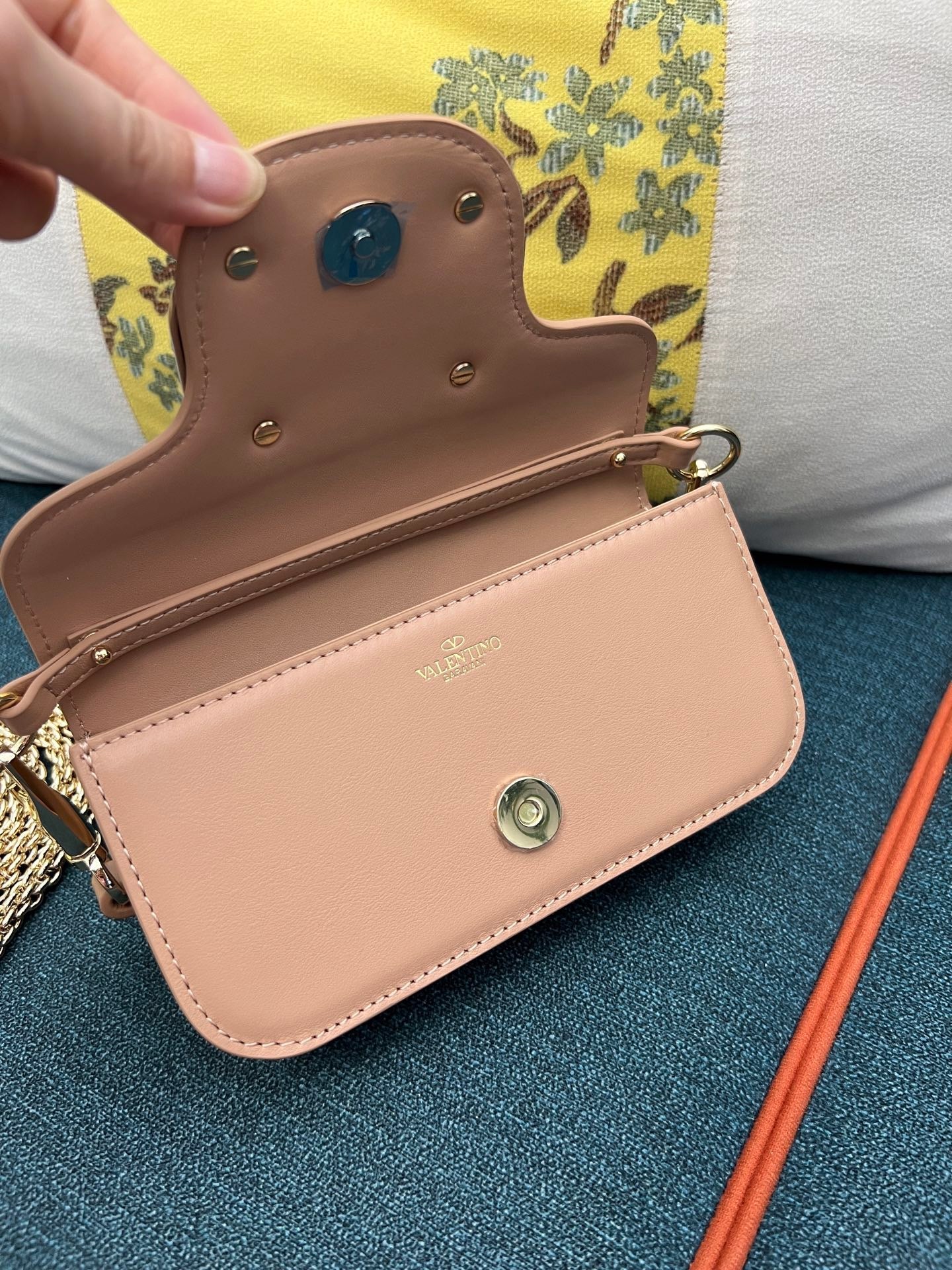 Valentino Loco 20cm Bag Powder Pink Calfskin