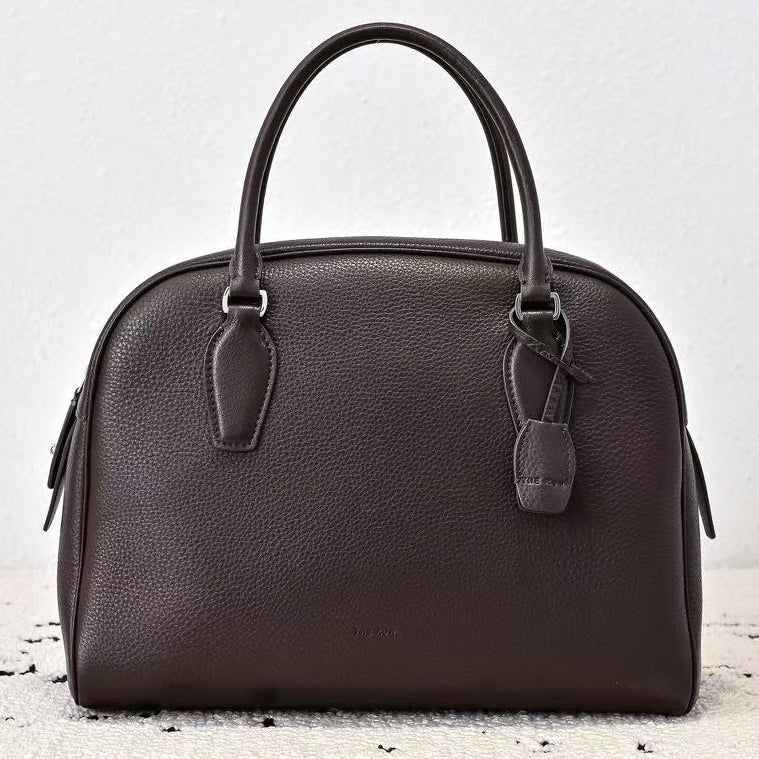 The Row 2026 Bag 32cm Dark Brown Leather