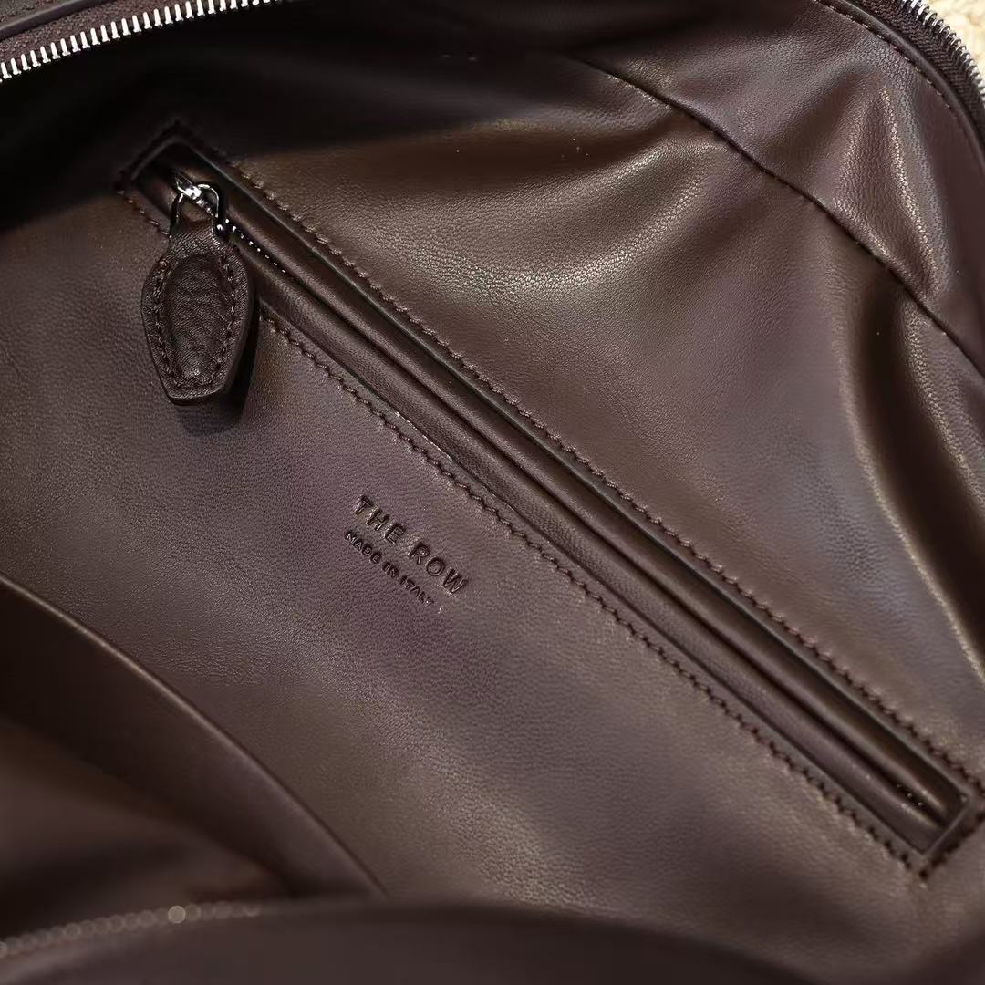 The Row 2026 Bag 32cm Dark Brown Leather