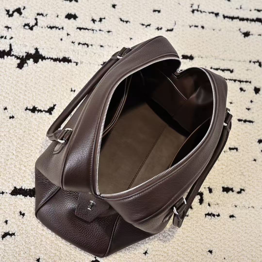The Row 2026 Bag 32cm Dark Brown Leather