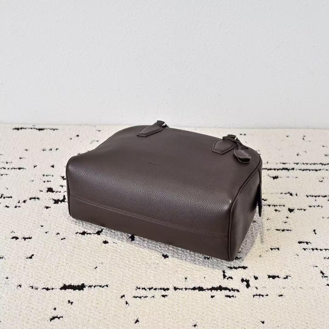 The Row 2026 Bag 32cm Dark Brown Leather