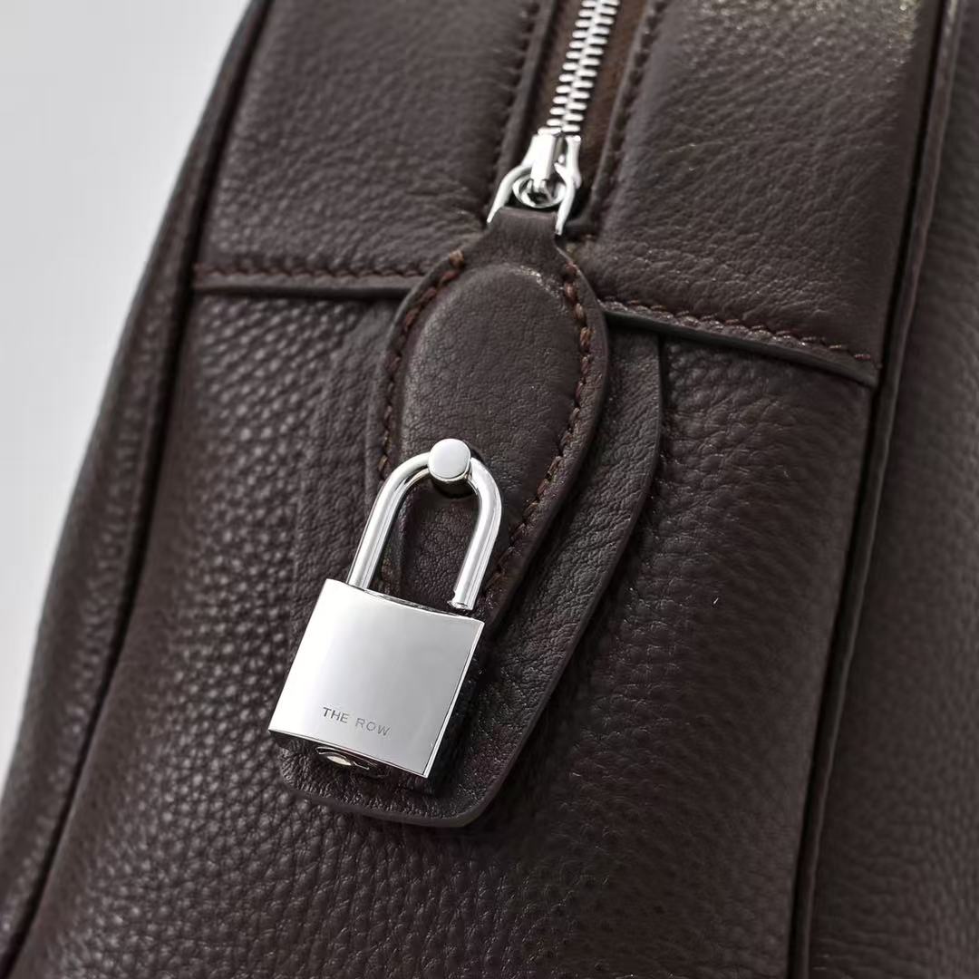 The Row 2026 Bag 32cm Dark Brown Leather