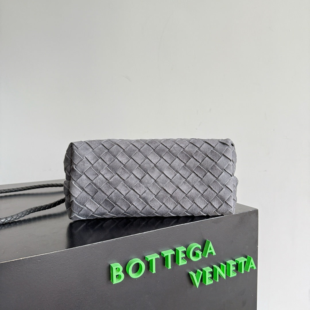 BV 2026 Andiamo 25cm Bag Dark Grey Suede Leather