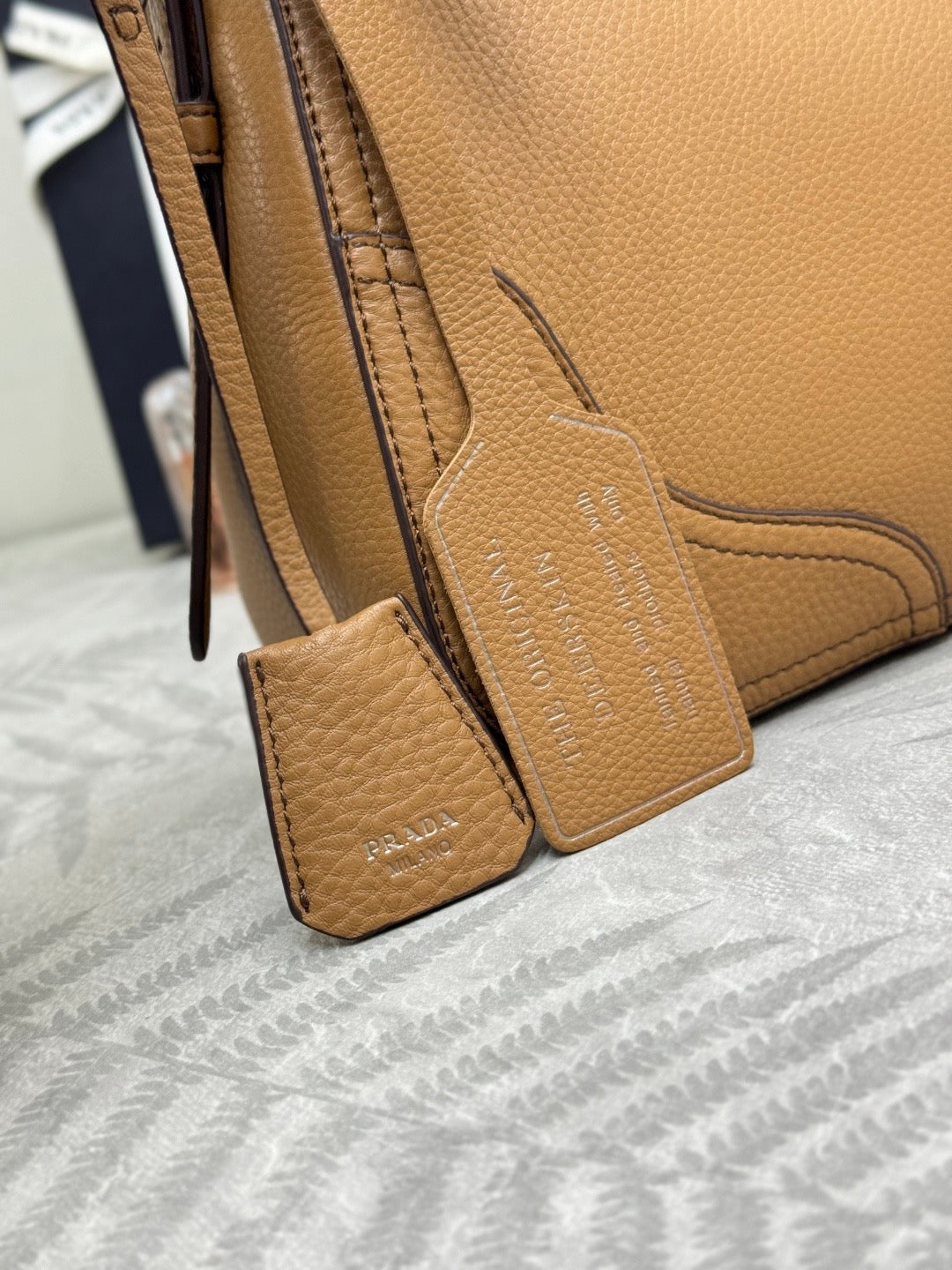 Prada 2026 Aimée Shoulder Bag 36cm Brown Leather