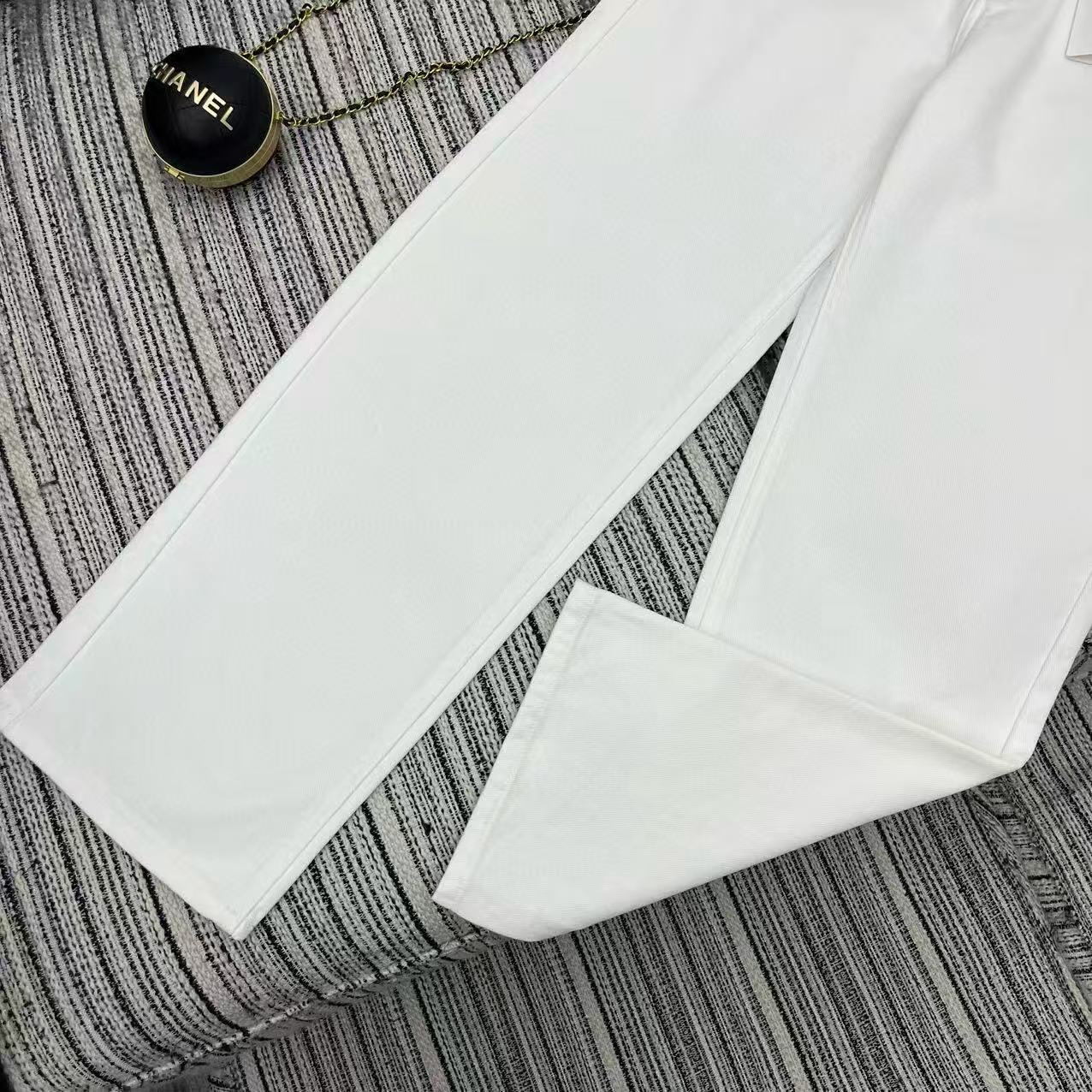 Celine 2026 Boyfriend Jeans 001 White Cotton