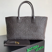 BV 2026 Cabat Tote Bag 51cm Dark Brown Intreccio Leather