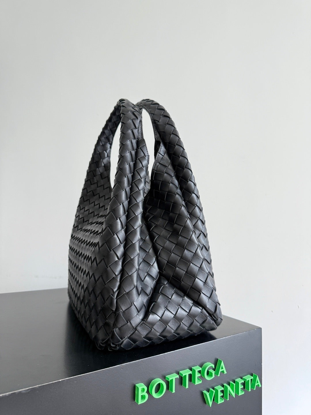 BV 2026 Campana Shoulder Bag 39cm Black Leather