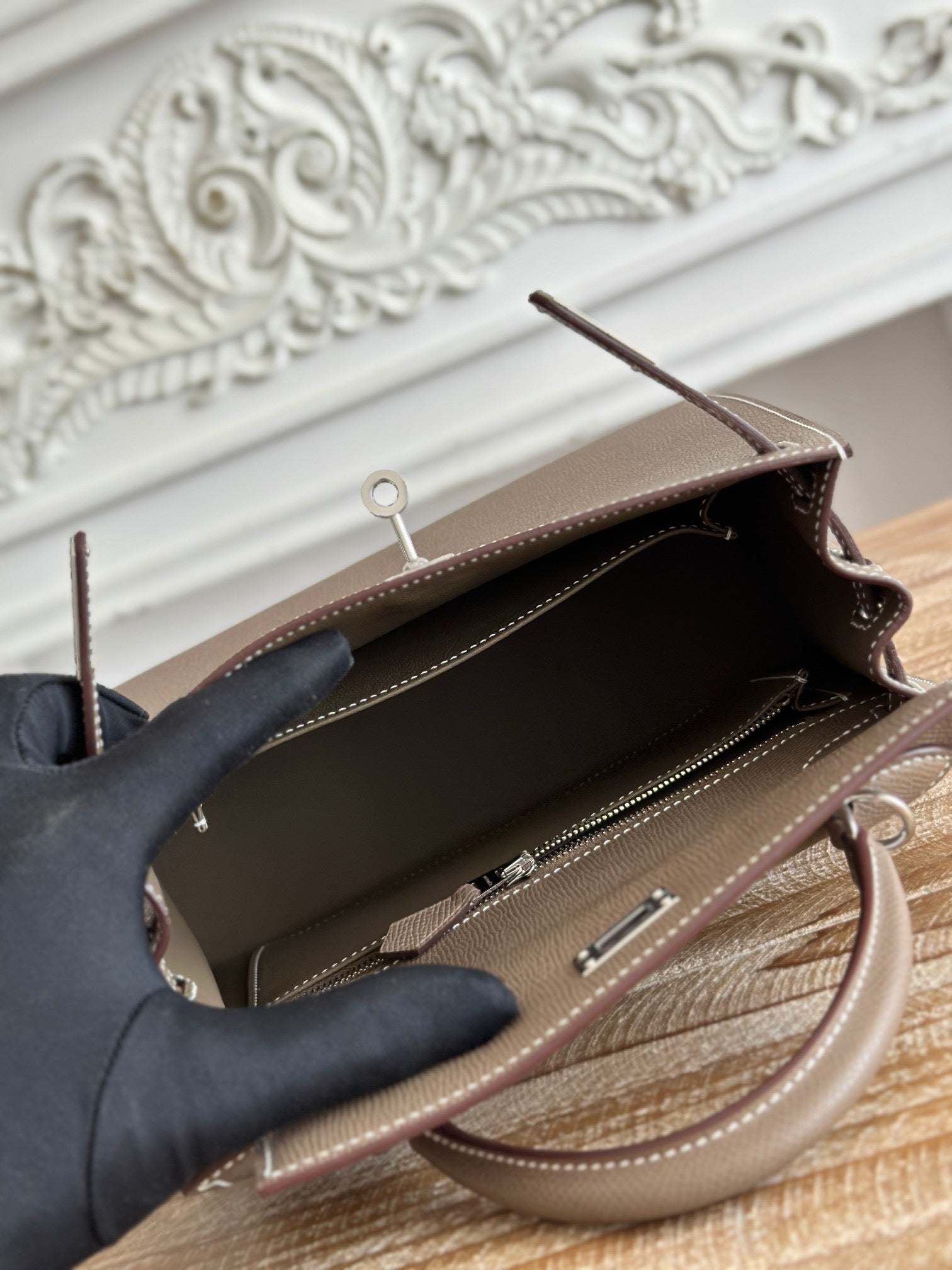 Hermes 2026 Kelly Bag Elephant Grey Epsom Leather