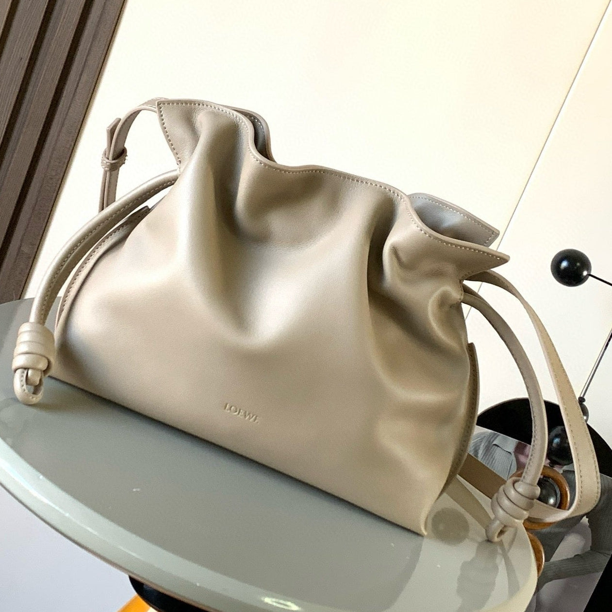 Loewe 2026 Flamenco Clutch 30cm Beige Nappa Cow Leather