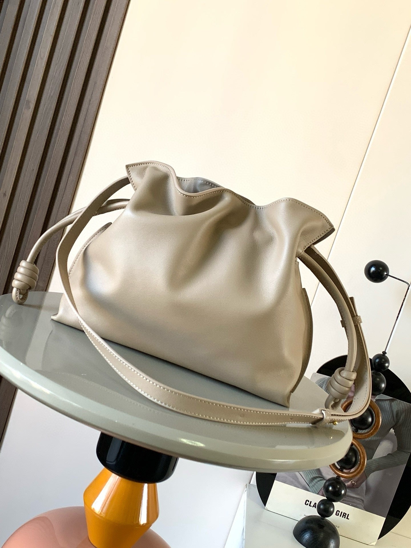 Loewe 2026 Flamenco Clutch 30cm Beige Nappa Cow Leather