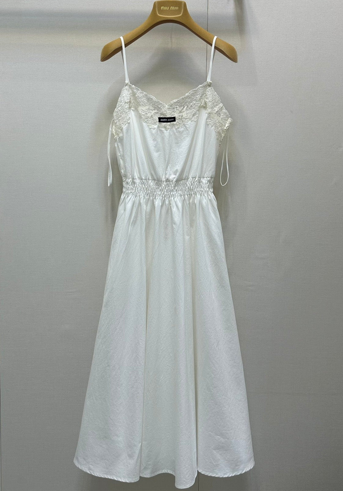 Miumiu 2026 Dress White Lace Cotton