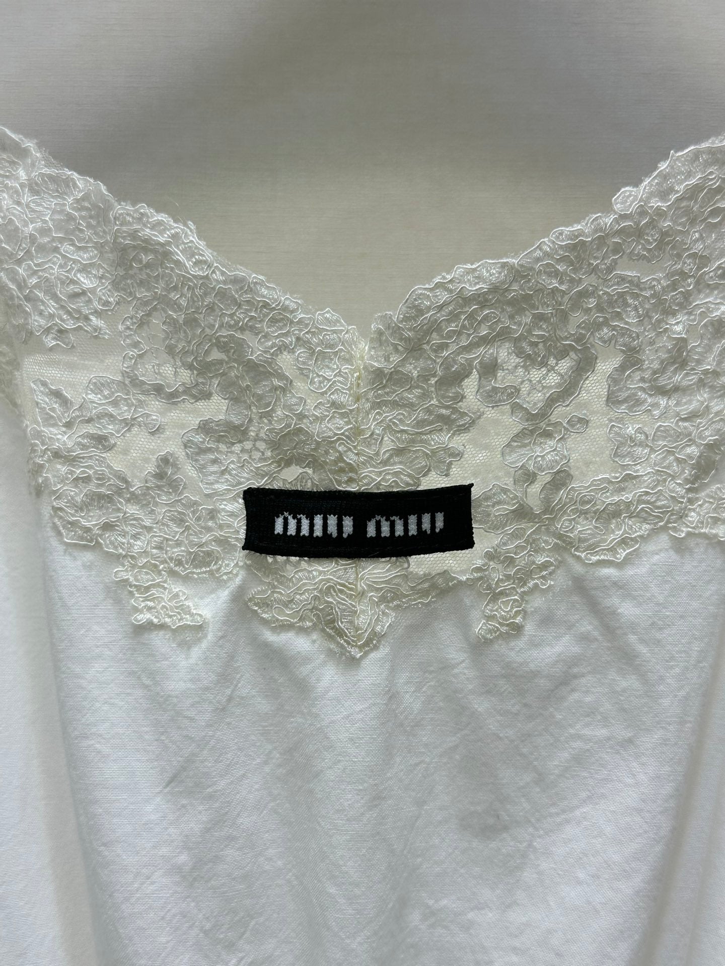 Miumiu 2026 Dress White Lace Cotton