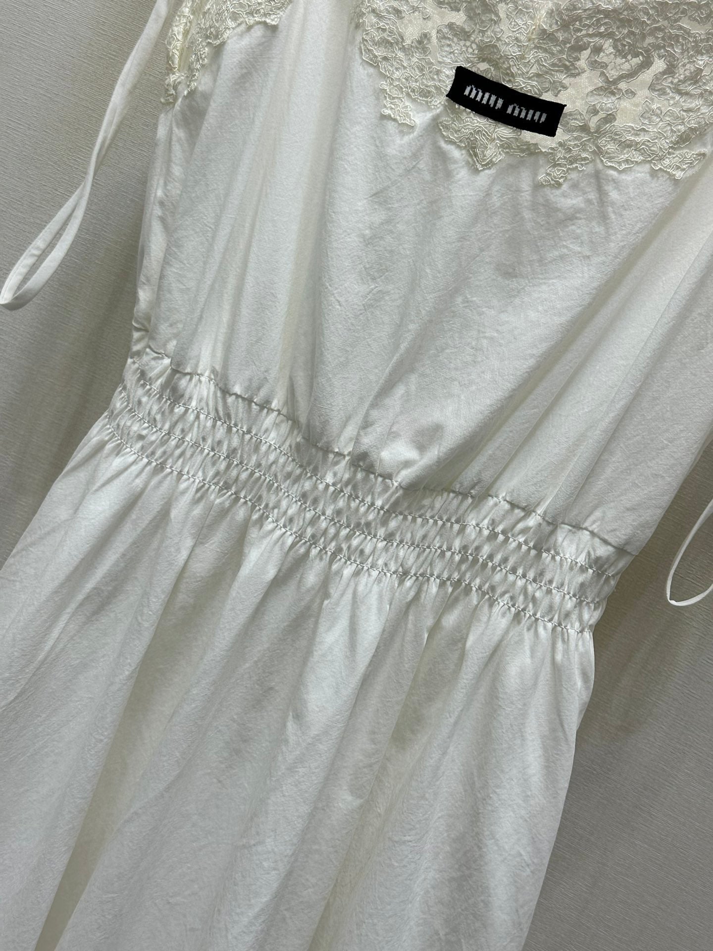 Miumiu 2026 Dress White Lace Cotton