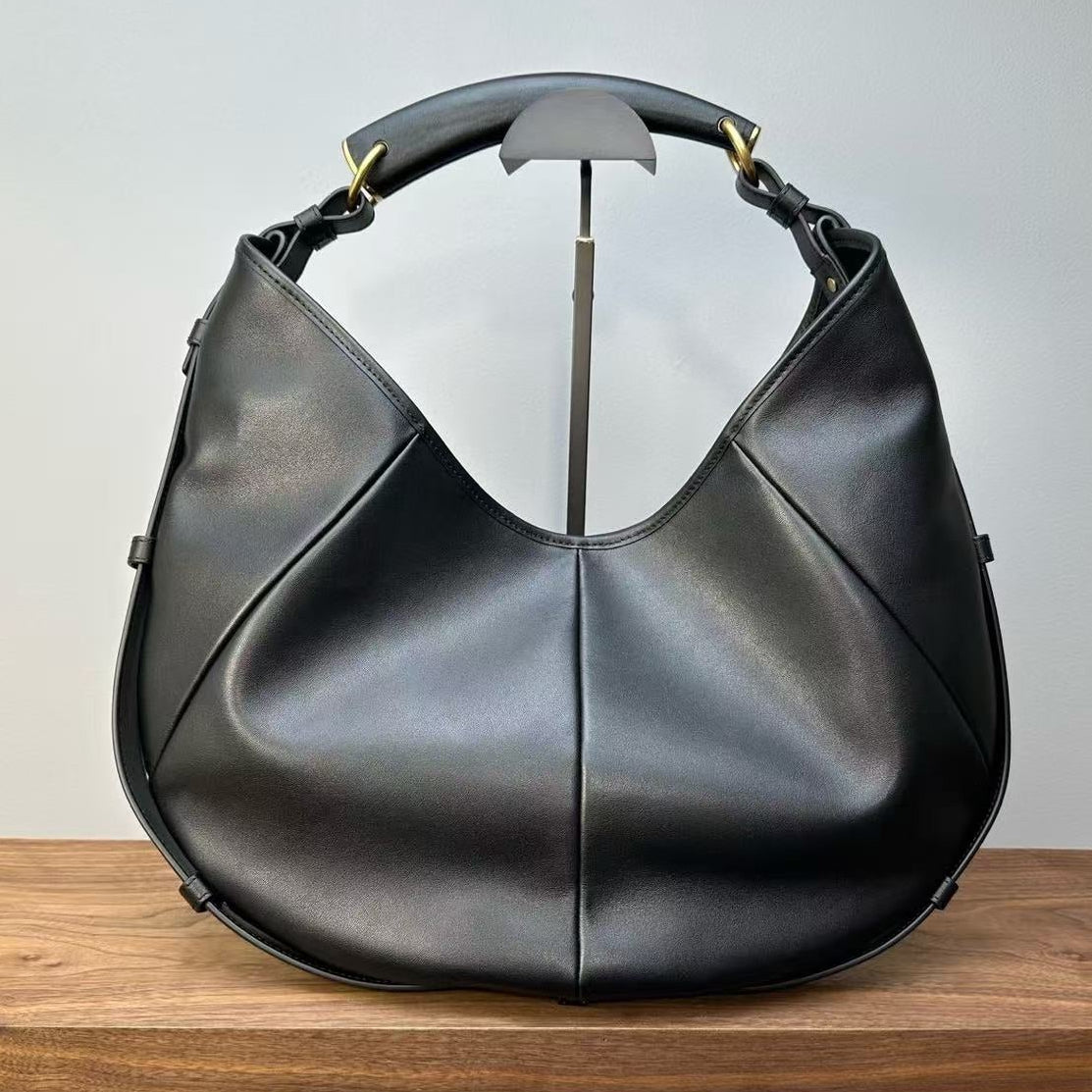Saint Laurent 2026 Mombasa Shoulder Bag Black Leather