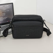 LV 2026 Rider Zipped Messenger Bag Black Calfskin